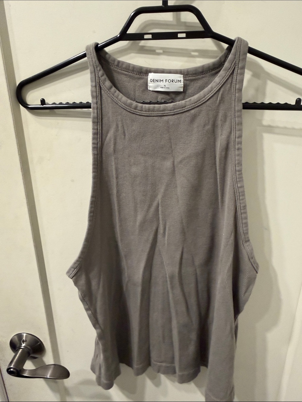 Aritzia Denim Forum Olive Green Ribbed Tank